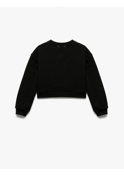 Koton Şardonlu Uzun Kollu Bisiklet Yaka Taş Detaylı Sweatshirt Siyah 6wkg10208ak Siyah Koton Şardonlu Uzun Kollu Bisiklet Yaka Taş Detaylı Sweatshirt Siyah 6wkg10208ak Siyah