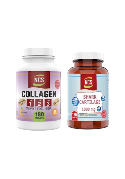 Kollajen Tip 1-2-3 180 Tablet Shark Cartilage 120 Tablet