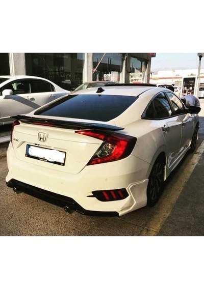 Honda Civic Fc5 2016-2021 Uyumlu Turbo Dizayn Plastik Spoiler