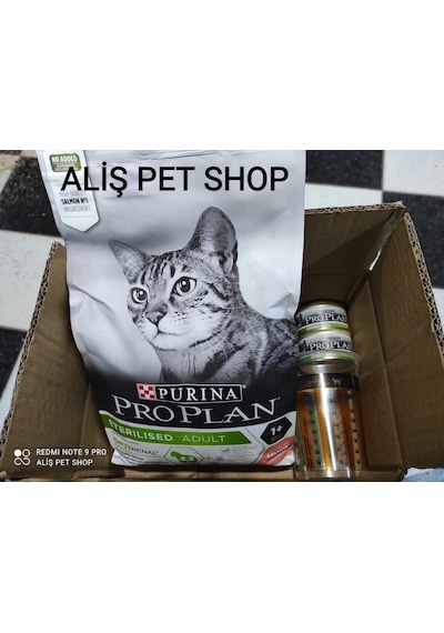 Pro Plan Sterilised Somonlu Kısırlaştırılmış Kedi Maması 1.5 Kg +2x85 Gr Konserve Hediyeli