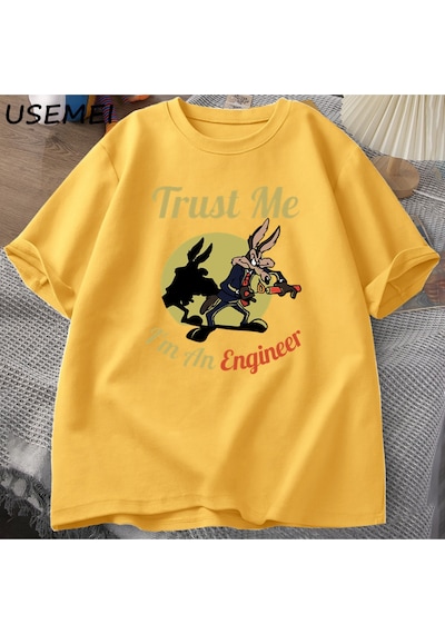 Flood Of Style Trust Me I'm An Engineer Engineering T-shirt Casual Cotton Short Sleeve Graphic T Shirts Men' Sarı