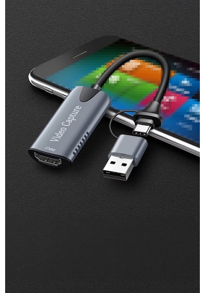 Hdmı To Usb 3.0 Type C Video Capture Görüntü Aktarıcı Kart Kamera Oyun Canlı Yayın Yakalama Aparatı