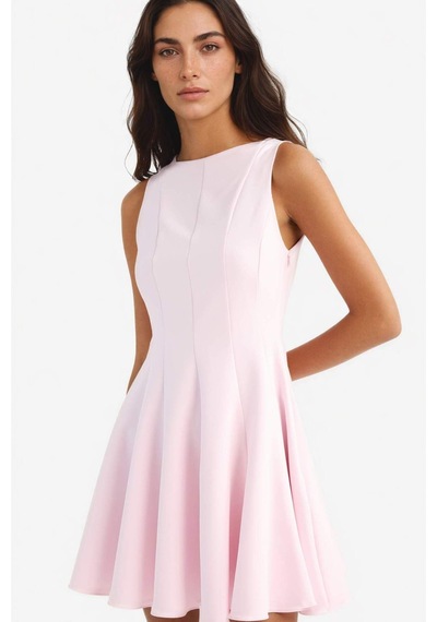 Defacto Kayık Yaka Kolsuz Mini Elbise F2692ax25aupn648 Pembe