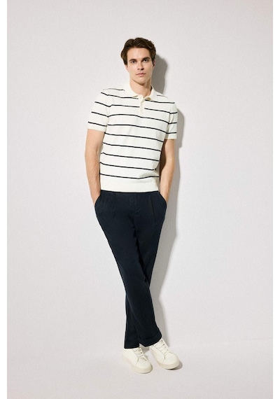 Defacto Relax Fıt Duble Paça Keten Pantolon C1826ax26smnv146 Lacivert-nv146