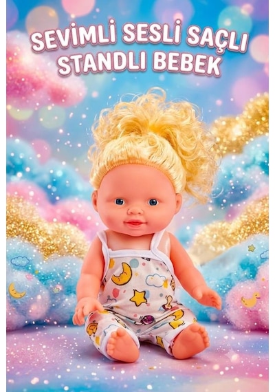 TıfılToys Sesli Oyuncak Bebek Taranabilir Saçlı Özel Standlı Roza Bebek İle Rol Yapma Oyunu 15842988