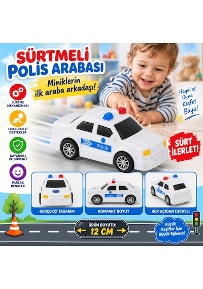Bezos Urt004-07 Kırılmazları Sürmeli Polis Arabası Dmc