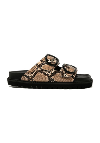 Terlik Kadın Galıa G106282 Genuins Vegan Snake Camel Snake Camel