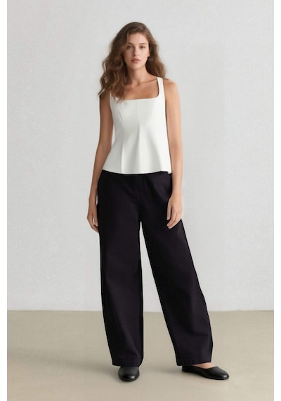 DeFacto Carrot Fit Gabardin Pantolon Normal Bel E5963AX25SPBK81