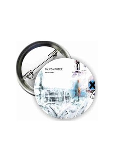 Radiohead Ok Computer Buton Rozet Açık Kahverengi