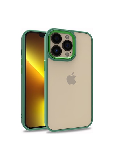 Zore İphone 13 Pro Uyumlu Ogaa Flora Kılıf-yeşil