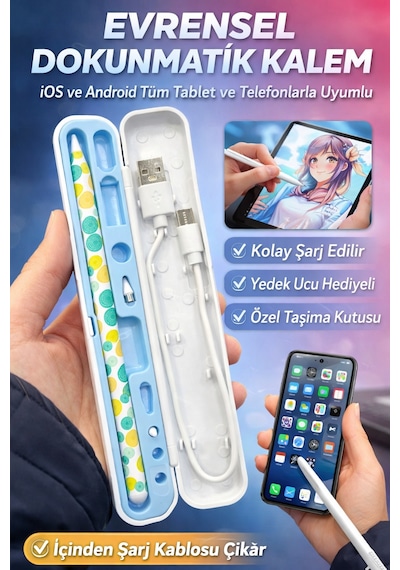 Honor Magic Pad 2 12.3" Uyumlu Rainbow Tablet Stylus Kalem Seti Yedek Uçlu