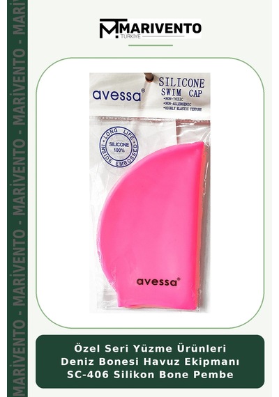 Özel Seri Yüzme Ürünleri Deniz Bonesi Havuz Ekipmanı Sc-406 Silikon Bone Pembe