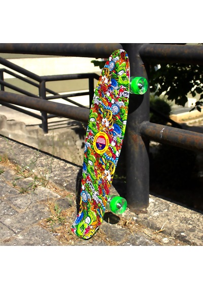 Kaykay 65 CM Şeffaf Işıklı 4 Tekerlekli Çok Renkli