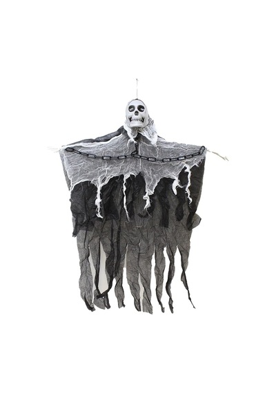 Cadılar Bayramı Işıklı Kuru Kafa Hayalet Asılabilir Halloween Parti Dekoru 90 Cm Diğer