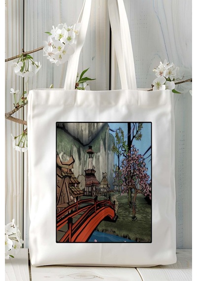Art Hediye Okami Oyun Baskılı Omuz Çanta Kişiye Özel Model 4 Çok Renkli