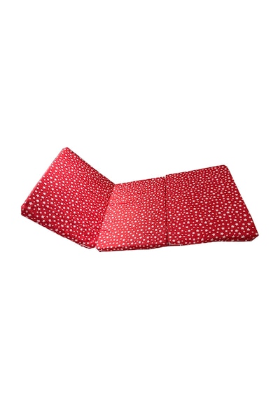 Tek Kişilik Katlanır Yer Yatağı Sünger Yatak Kırmızı Yıldız 80x180 Cm-6 Cm