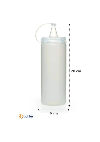 Biishe Şeffaf Kapaklı Sızdırmaz Yağlık Sosluk Şişesi Plastik Yağdanlık 400 Ml Ap-9028 Çok Renkli