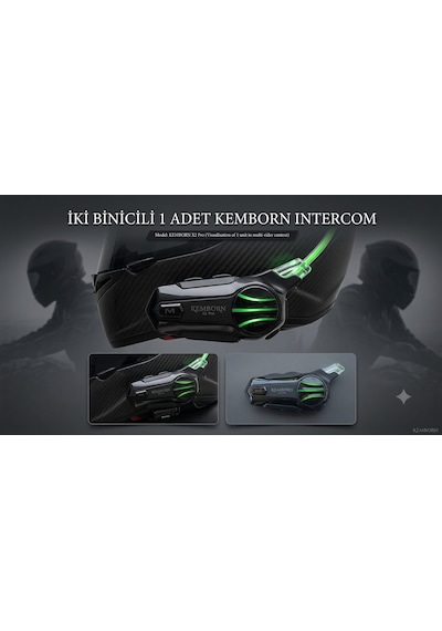 X2 Pro Motosiklet Kask Kulaklık 1adet 2 Binicili İntercom Bluetooth Seti