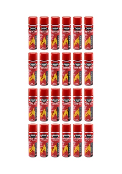 24 Adet Yangın Söndürücü - Yangın Savar Sprey 500ml Ev - Ofis - Oto Araç Ateş Boğucu Köpük Tabaka Oluşturur 5728