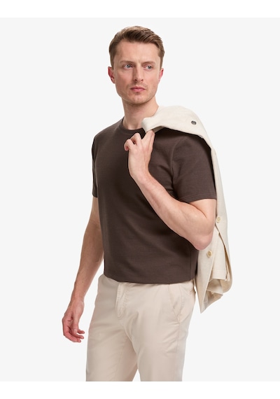 Pierre Cardin Erkek Koyu Kahverengi Tişört 50327857-vr084