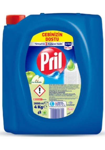 Pril Sıvı Bulaşık Deterjanı Elma 4 x 4 KG