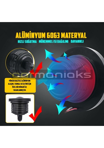Mercekli Angel Led Halkalı Sis Far Metal Alaşım Gövde Su Geçirmez 76 MM Beyaz