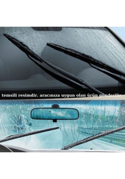 Fiat Linea 323 2007 2008 2009 2010 2011 2012 Uyumlu Ön Cam Muz Tipi Silecek Süpürgesi Seti 650/380mm Silbak