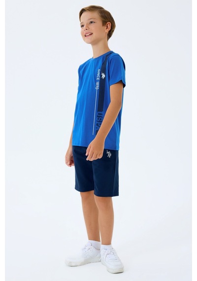 U.s. Polo Assn. Erkek Çocuk Mavi Bermuda Takım Us2400-c-v2 Mavi