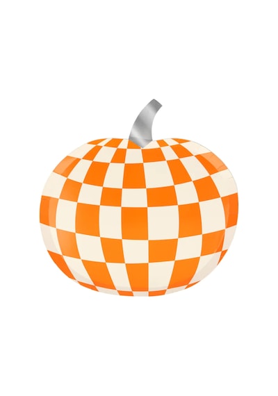 Meri Meri - Mod Pattern Pumpkin Plates - Modern Balkabağı Tabaklar 8'li