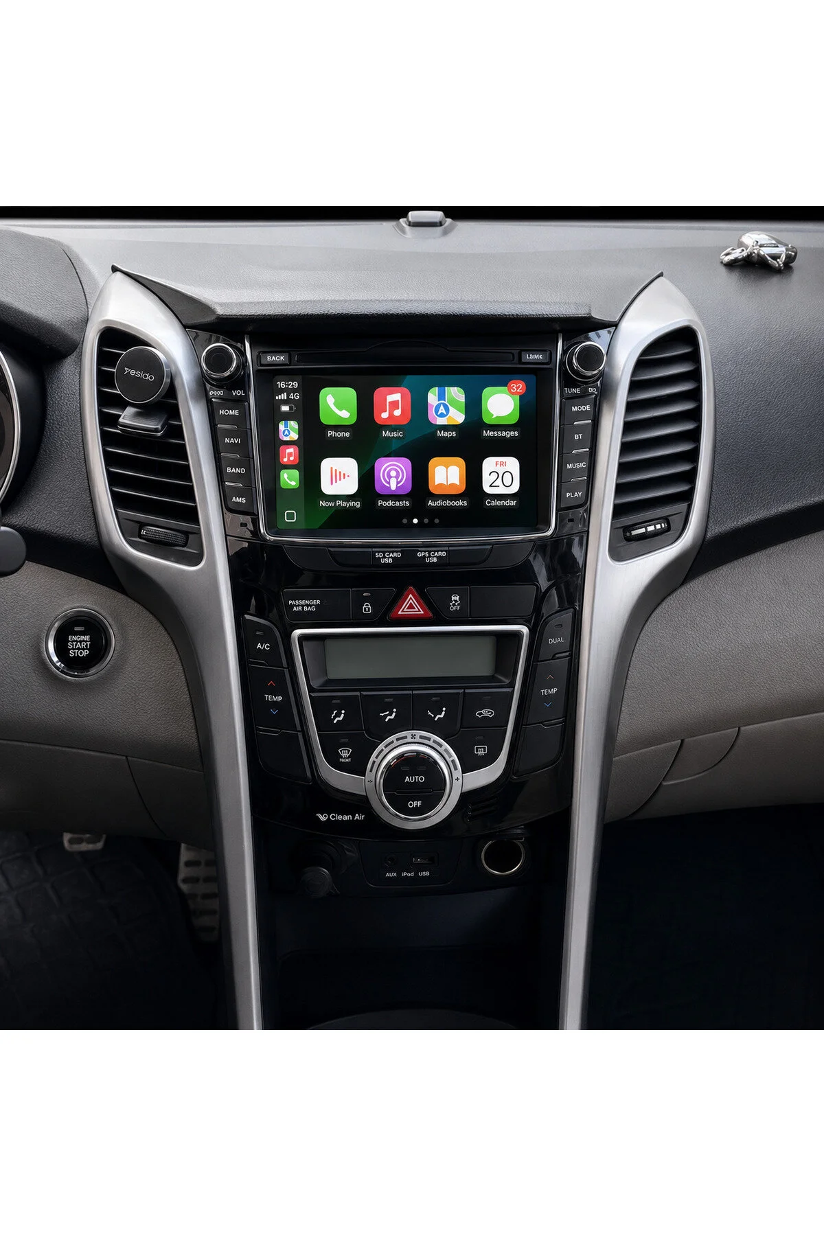 Hyundai İ30 Uyumlu Tuşlu Görünüm Android Multimedya 4gb Ram 64gb Hafıza Carplay 8"