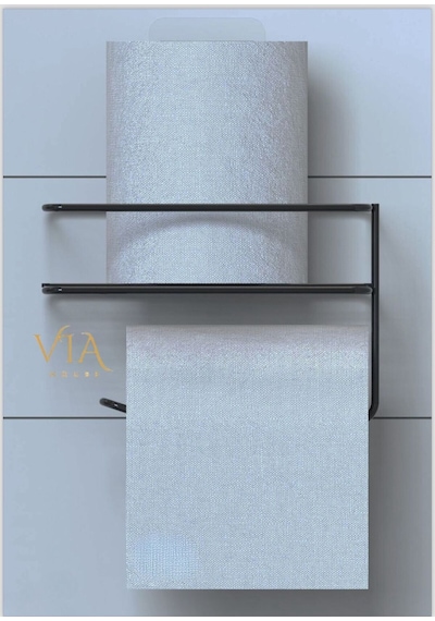 Yapışkanlı Raflı Siyah Tuvalet Kağıdı Tutacağı Askısı Metal Tuvalet Kağıtlık Wc Raf Siyah