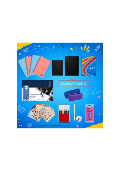 Okula Dönüş Seti 18 Parça Kırtasiye Seti - 906256892