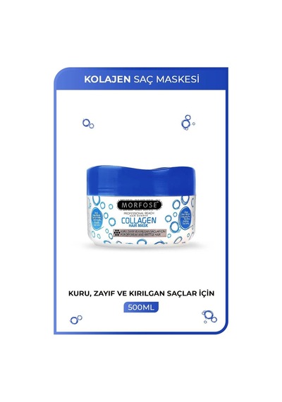 Kolajen Saç Maskesi 500 Ml - Zayıf Ve Kırılgan Saçlar İçin - Mrfs