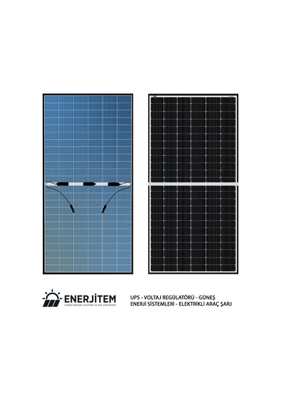 Enerjitem Transparan 550 Watt Güneş Enerji Paneli Half-cut Mono