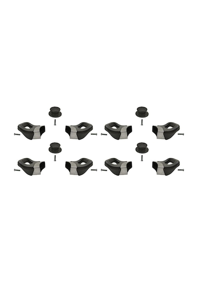 Tencere Tava Sahan Yan Kulpları ve Cam Kapak Kulp Seti (4 Set) Siyah