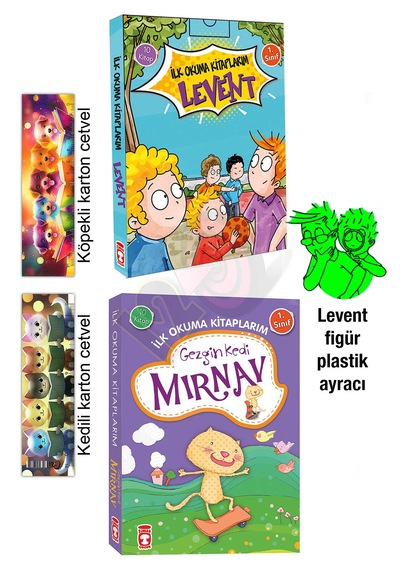 1. Sınıf Levent İlk Okuma Kitaplarım Ve Gezgin Kedi Mırnav İlk Okuma Kitaplarım 20 Kitap