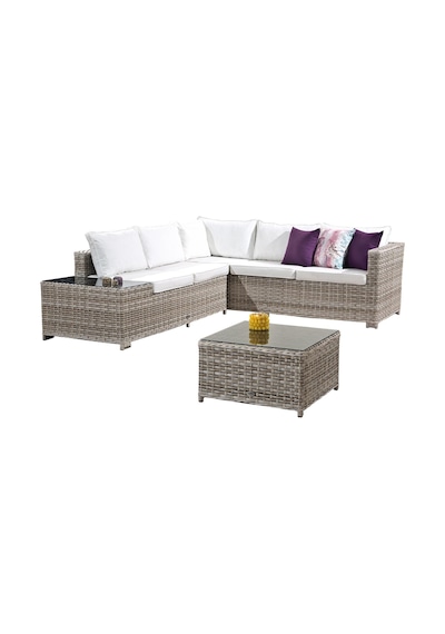 Flexy Zen Bahçe Köşe Mobilya Takımı Rattan Bahçe Mobilyası 316