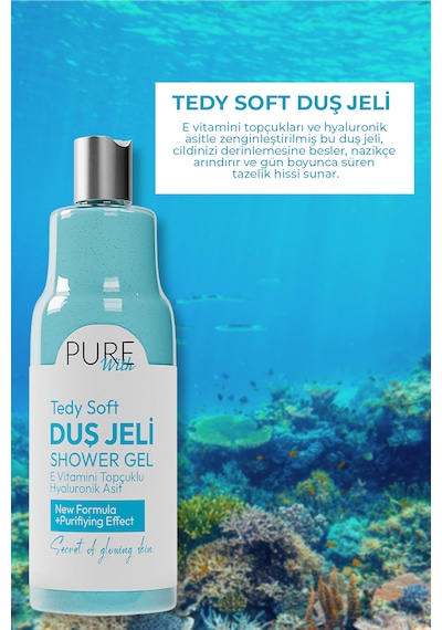 İkili Set: Vücut Sütü 250 Ml + E Vit. Okyanus Özlü Hyaluronik Asitli Duş Jeli 400 Ml Okyanus