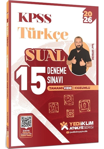 Yediiklim 2026 Kpss Atölye Serisi Türkçe Sual Tamamı Video Çözümlü 15 Deneme Sınavı