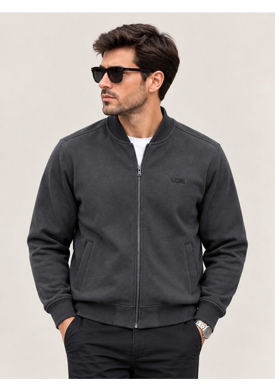 Vigoss Erkek Ferm. Bomber Sweat 63183-30364 Füme