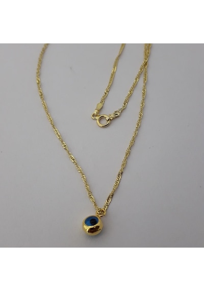Idealsarraf Ideal Sarraf 14 Ayar Altın Nazar Boncuklu Kolye 2.0 Gr