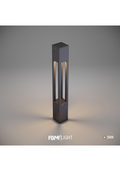 Aka010 Alüminyum Led Bollard Bahçe Aydınlatması Ip65 Dış Mekan Peyzaj Yürüyüş Yolu Villa Bahçe Direk Lambası Antrasit 7w / 9w 100x100x750 Mm 3000k