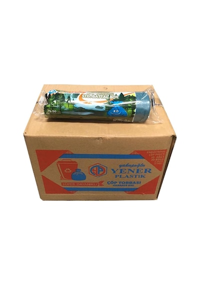 Yener Endüstriyel Jumbo Çöp Torbası Poşeti - 2 Kat - Siyah - 400 G - 80 x 110 CM -10 Adetlik 20rulo