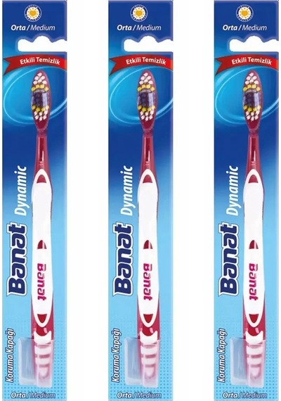 BANAT DYNAMİC DİŞ FIRÇASI (MEDİUM) 3'LÜ