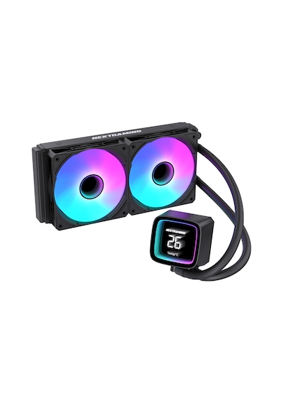 Ng-240c Nitro Cool 240mm Argb Fanlı Derece Göstergeli Sıvı Cpu Soğutucu Siyah