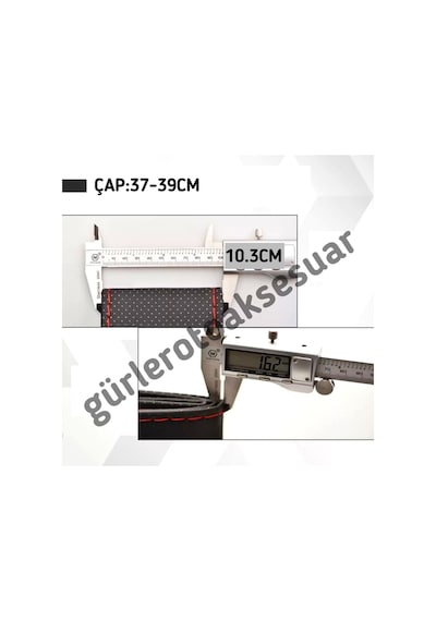 Bmw E30 Uyumlu Direksiyon Kılıfı Dikmeli Iki Renkli Yüzüklü