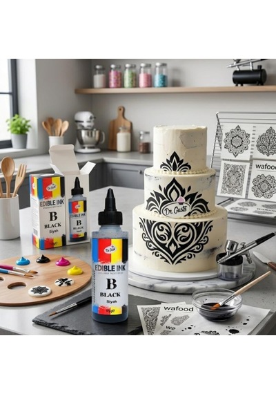 Yenilebilir Yazıcı Mürekkebi Siyah 115 Ml Pasta Baskı Ve Gıda Yazıcı Mürekkebi