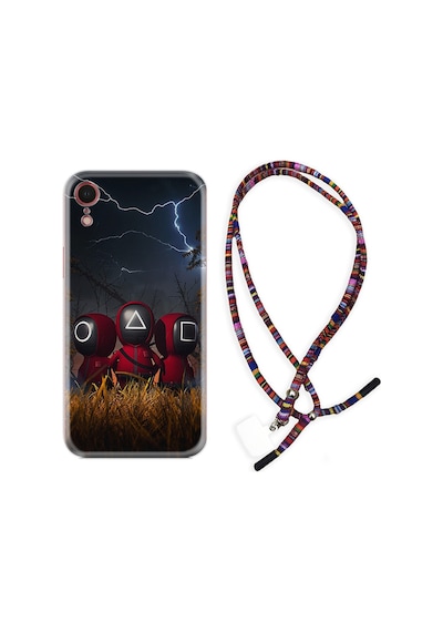 Apple Uyumlu iPhone XR Kılıf Rasta Boyun Askılı Game 1807