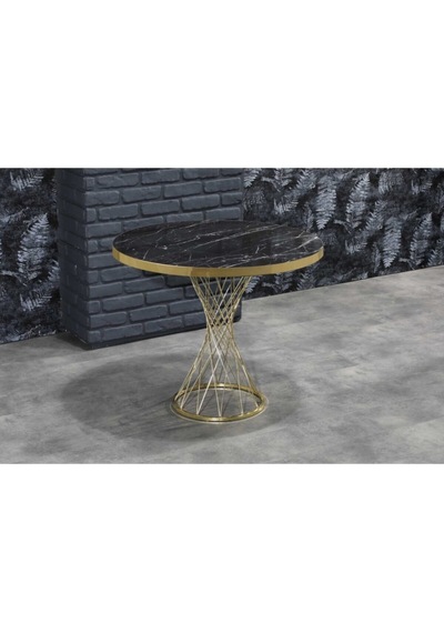 Avvio 90x90 Mira 2 Kişilik Siyah Mermerli Gold Oval Mutfak Masası Takımı Siyah Avvio 90x90 Mira 2 Kişilik Siyah Mermerli Gold Oval Mutfak Masası Takımı Siyah