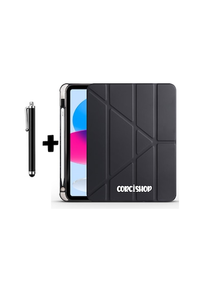 Samsung Galaxy Tab A9+plus X210 X215 X217 Kılıf Kalem Bölmeli Standlı Arkası Silikon + Kalem Arka Kapak
